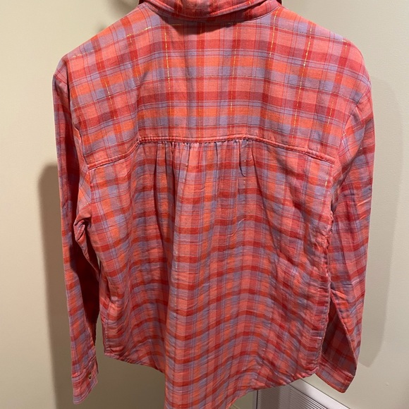 Anthropologie Seen Kept Worn Plaid Check In Pink Combo - Picture 4 of 4